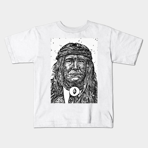 COCHISE ink portrait Kids T-Shirt by lautir